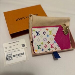 NWT Louis Vuitton Takashi Murakami Collection - Multicolor Card Holder wallet